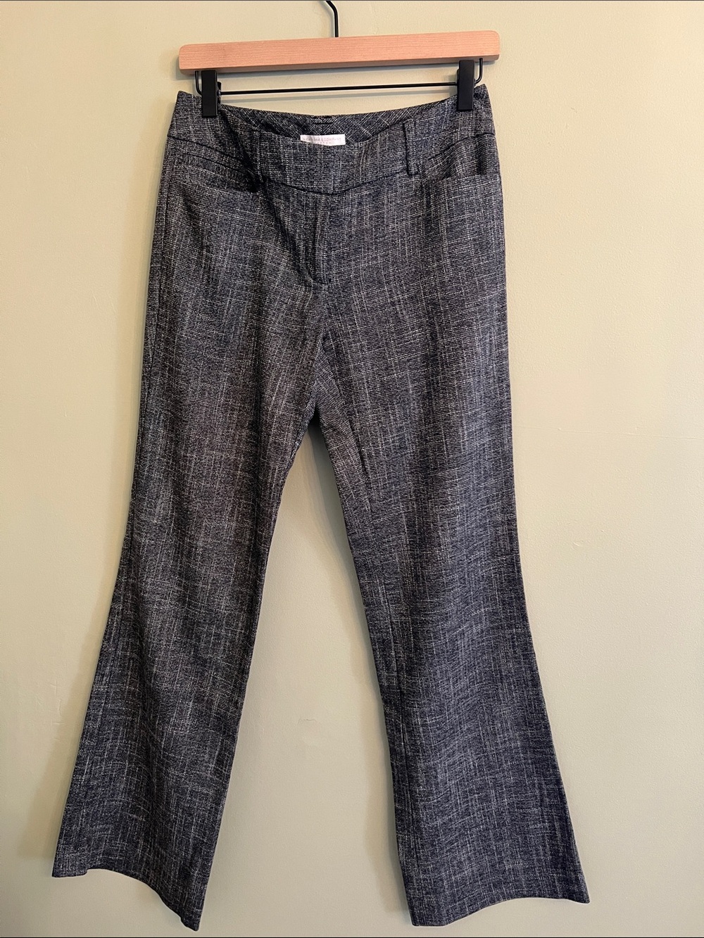 New York & Company Black and White Textured Dress Pants